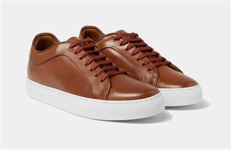 luxury men's leather sneakers.